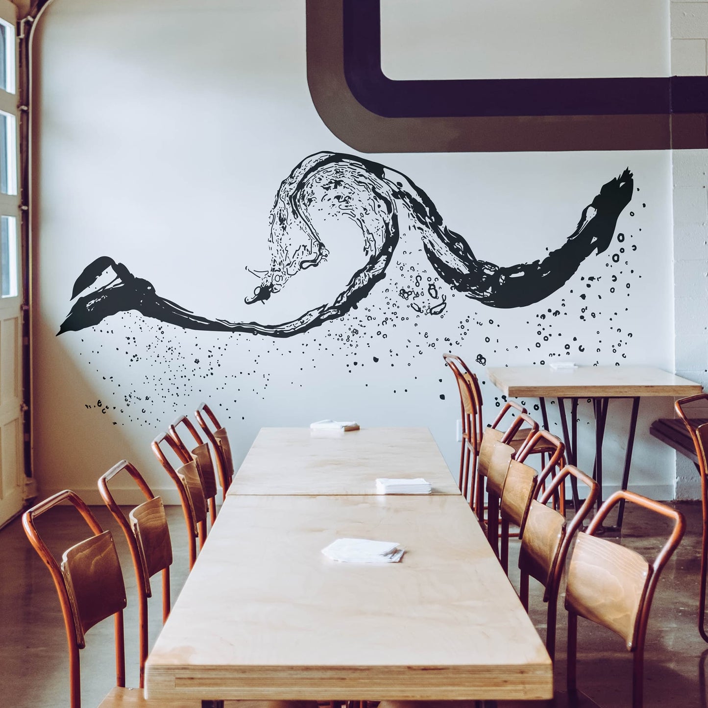 Beach Water Wave Splashing Wall Decal Sticker. #OS_AA1551