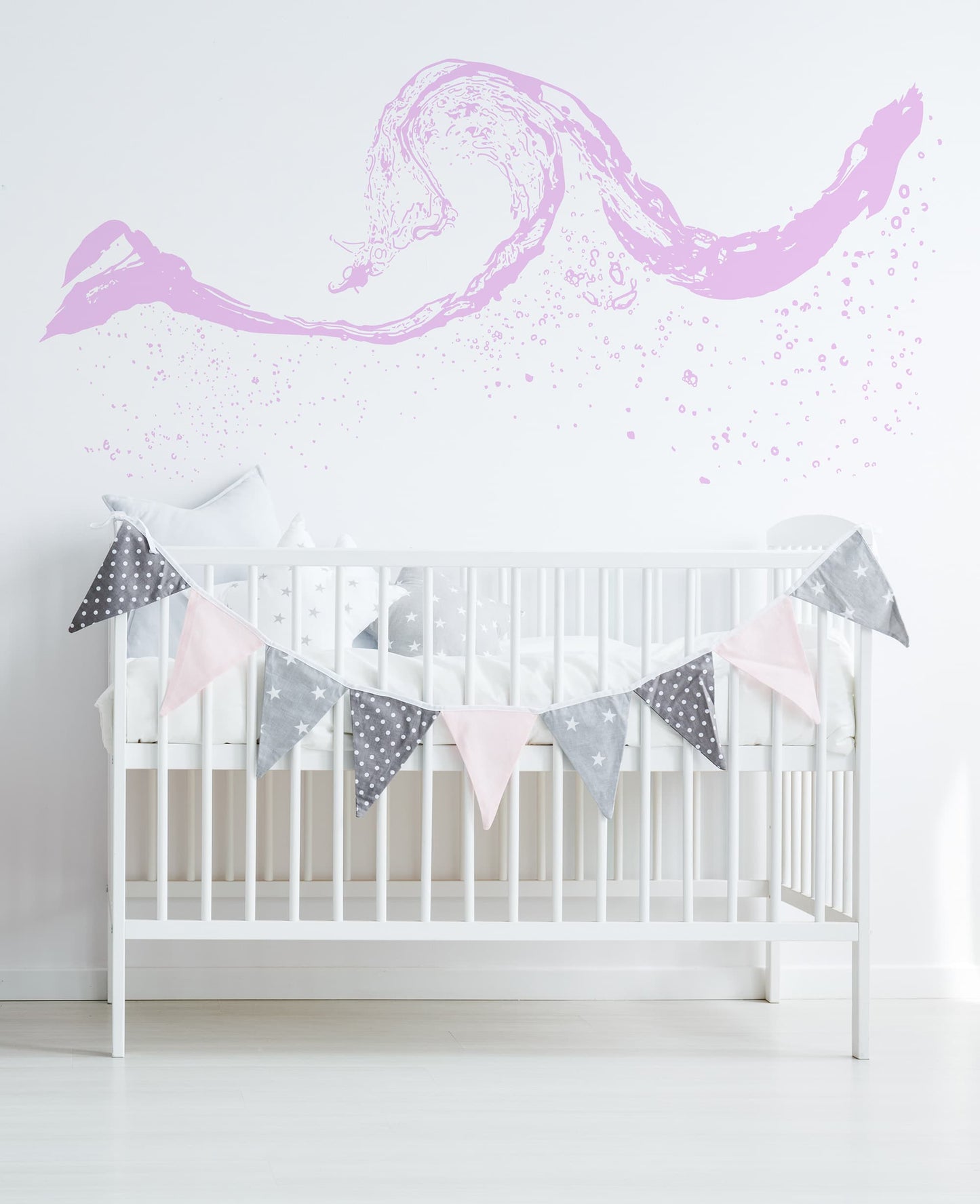 Beach Water Wave Splashing Wall Decal Sticker. #OS_AA1551