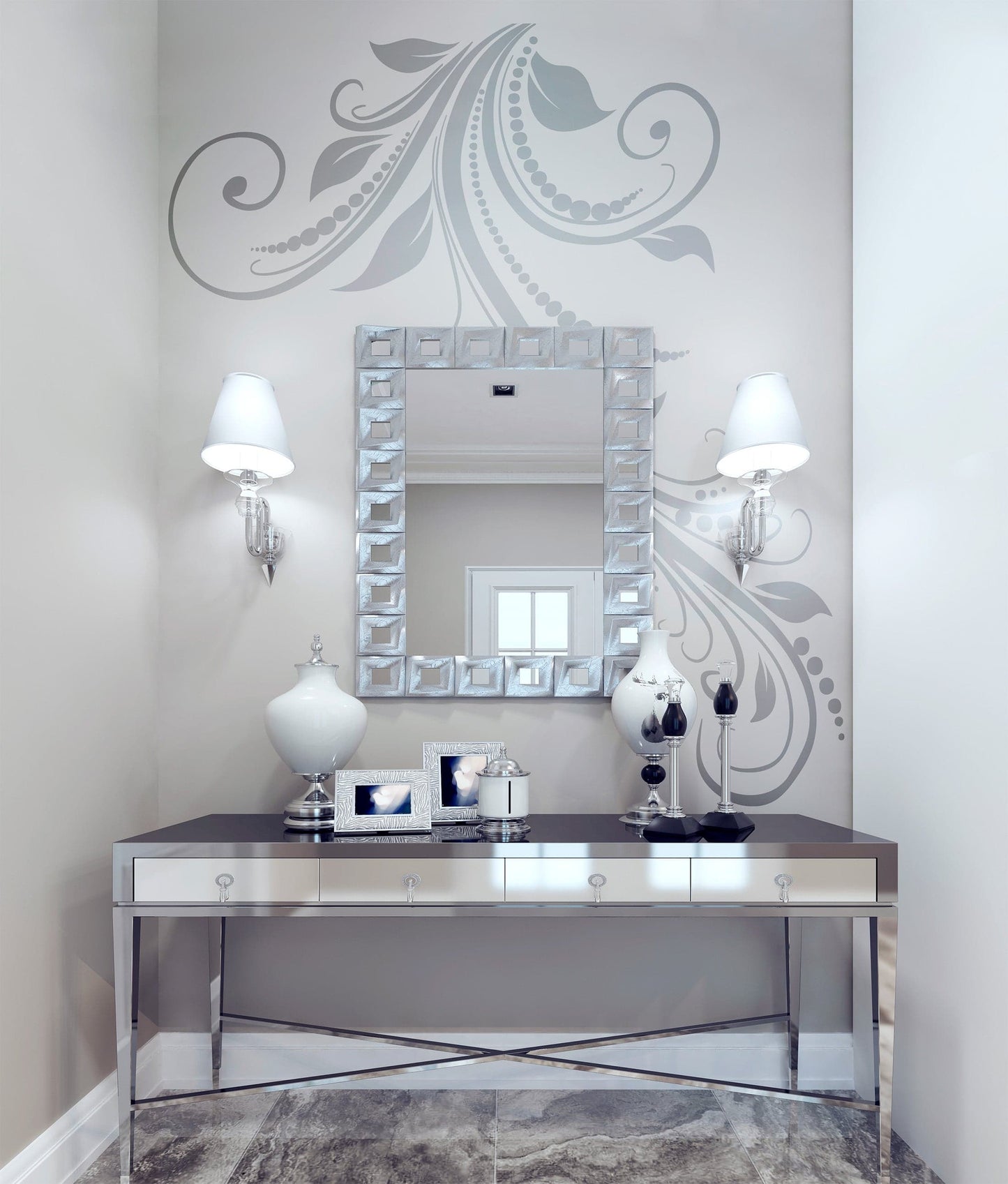 Swirly Vines Vinyl Wall Decal Sticker. #OS_AA365
