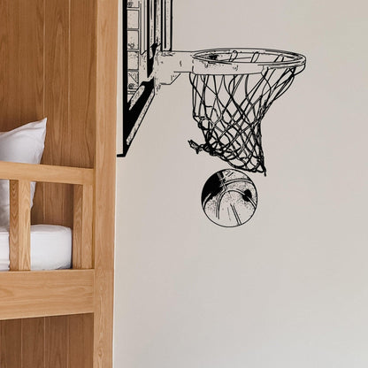 Basketball Hoop Wall Decal Sticker.  #OS_AA504