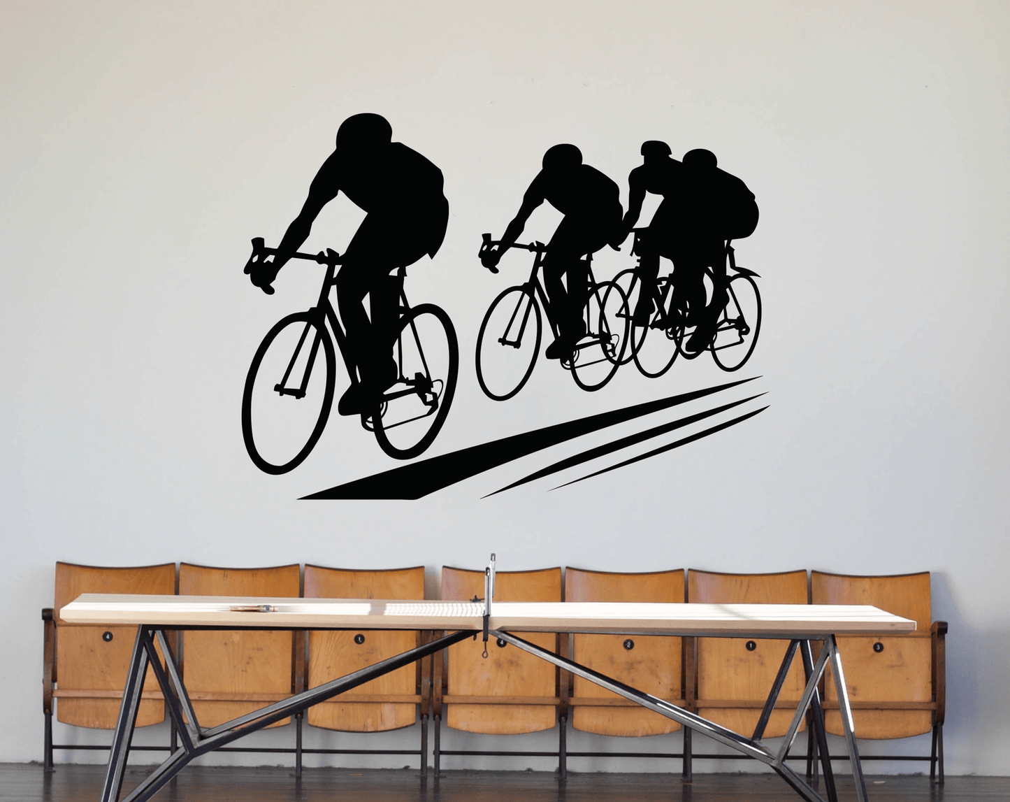 Bicycle Race Wall Decal. Cycling Wall Decal Sticker. #OS_AA697