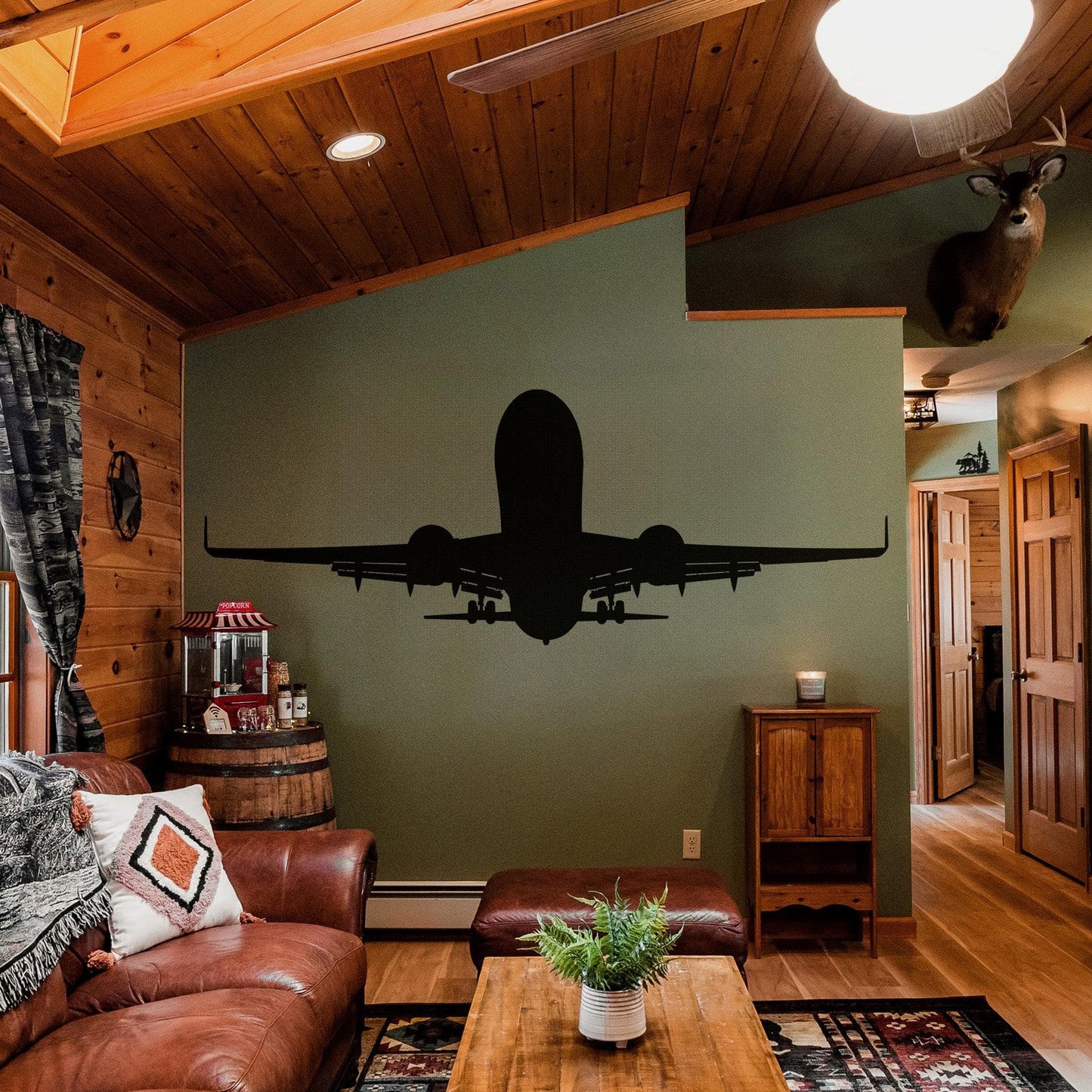 Airplane Taking Off Vinyl Wall Decal Sticker. #OS_ES101