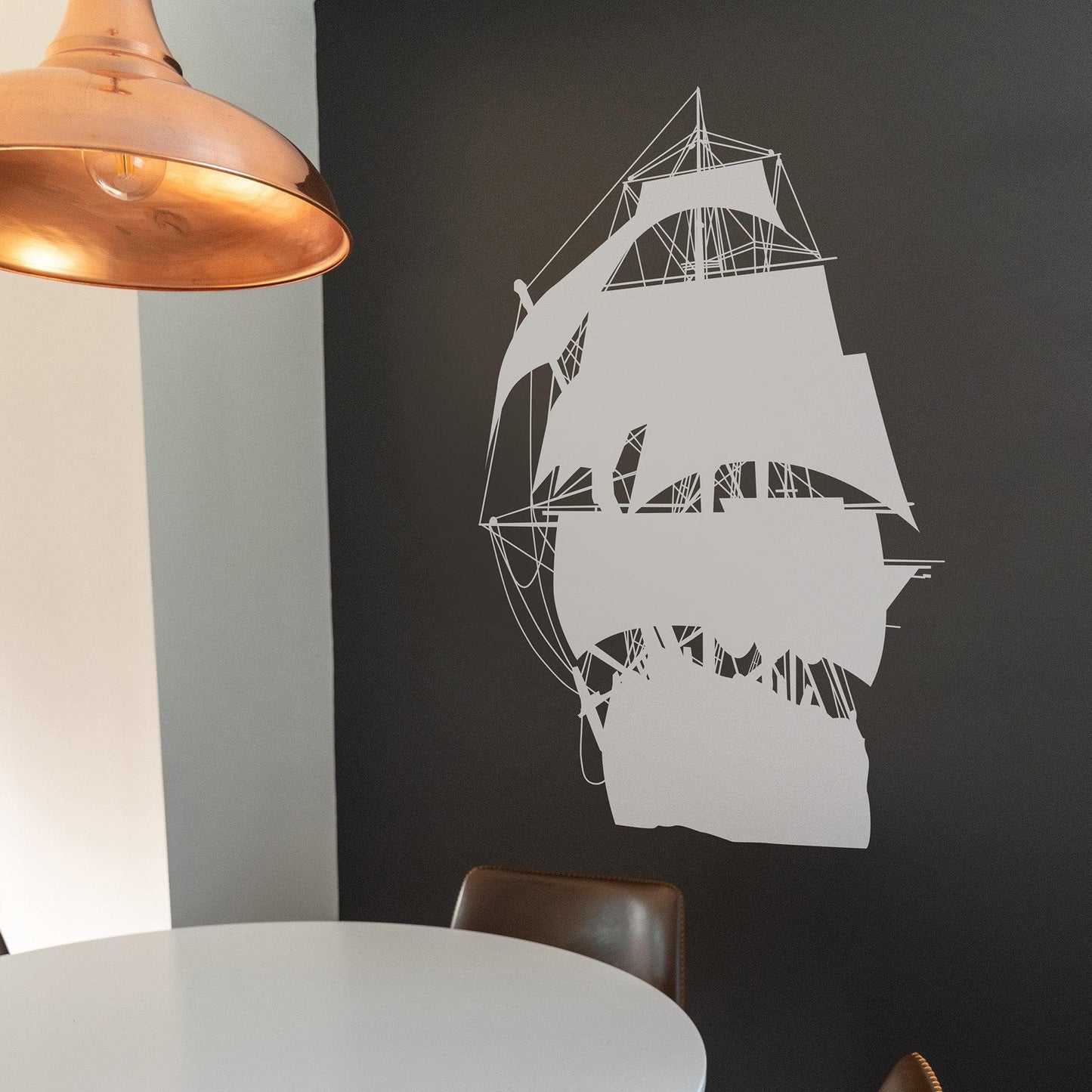 Pirate Ship Wall Decal Sticker. Silhouette Design.  #OS_MB139