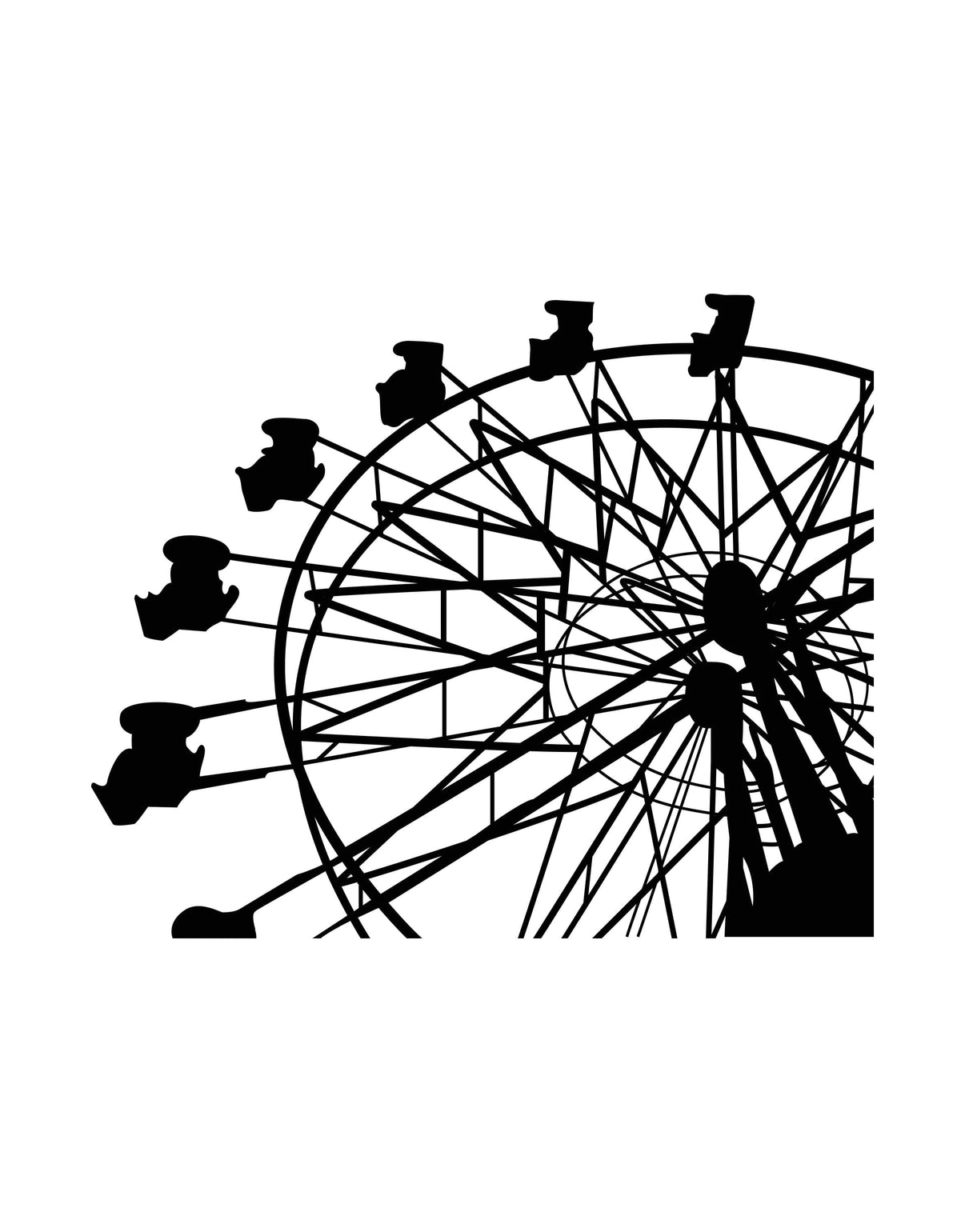 Ferris Wheel Vinyl Wall Decal Sticker. #OS_MB174 – StickerBrand