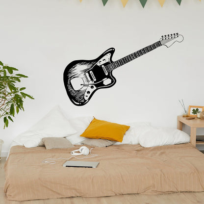 Electric Guitar Wall Decal Sticker. #OS_MB594