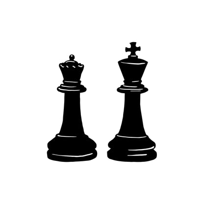 King and Queen Chess Pieces Vinyl Wall Decal Sticker. #OS_MB666