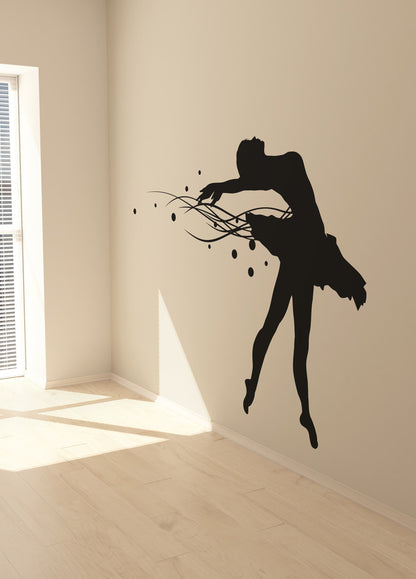 Ballerina Dancer Wall Decal Sticker. #OS_MG137