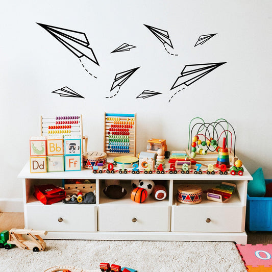 Paper Planes Kid'r Room Wall Decal Sticker. #OS_ES114