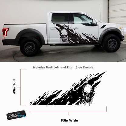 Skull Mud Splash Truck Graphic Decal. #6812