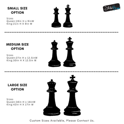 King and Queen Chess Pieces Vinyl Wall Decal Sticker. #OS_MB666