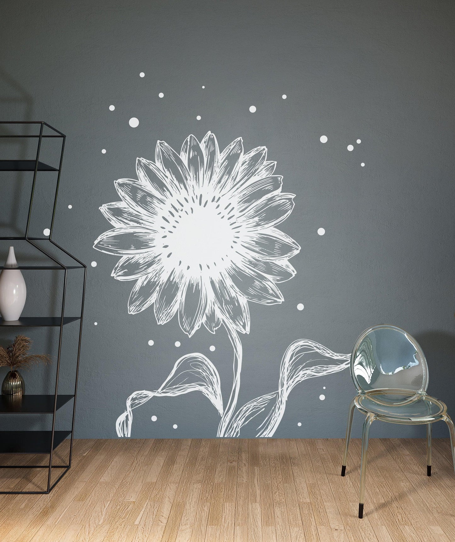 Sunflower, Daisy Wall Decal Sticker. #1067