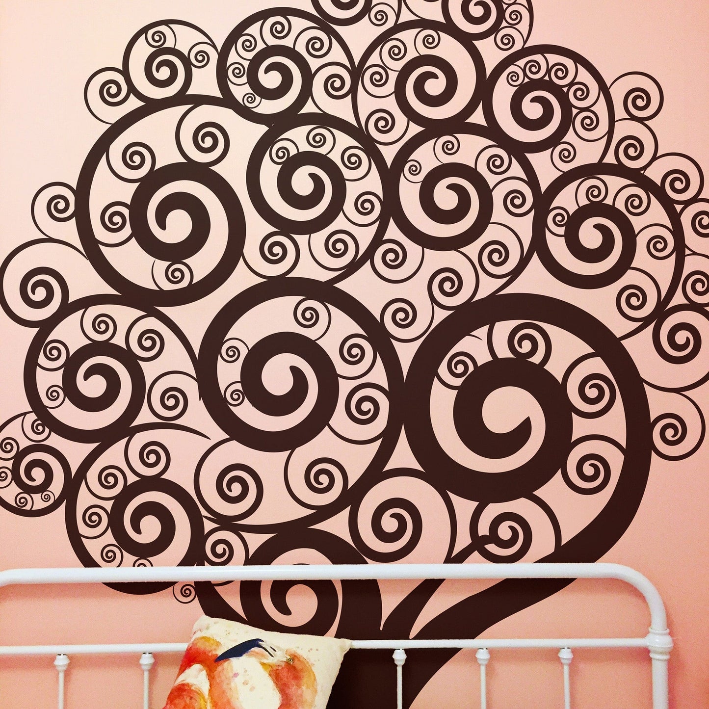 Swirling Circle Tree Wall Decal Sticker. #271