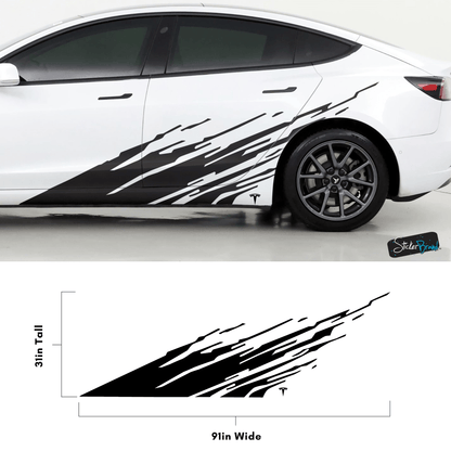 Tesla Graphic Decal. Digital Splash Design. #6793