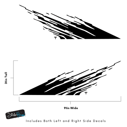 Tesla Graphic Decal. Digital Splash Design. #6793