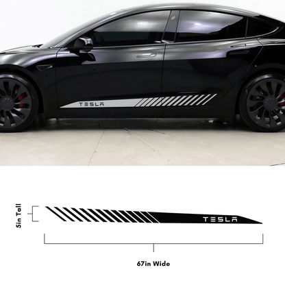 Tesla Racing Stripes Decal Sticker. #6795