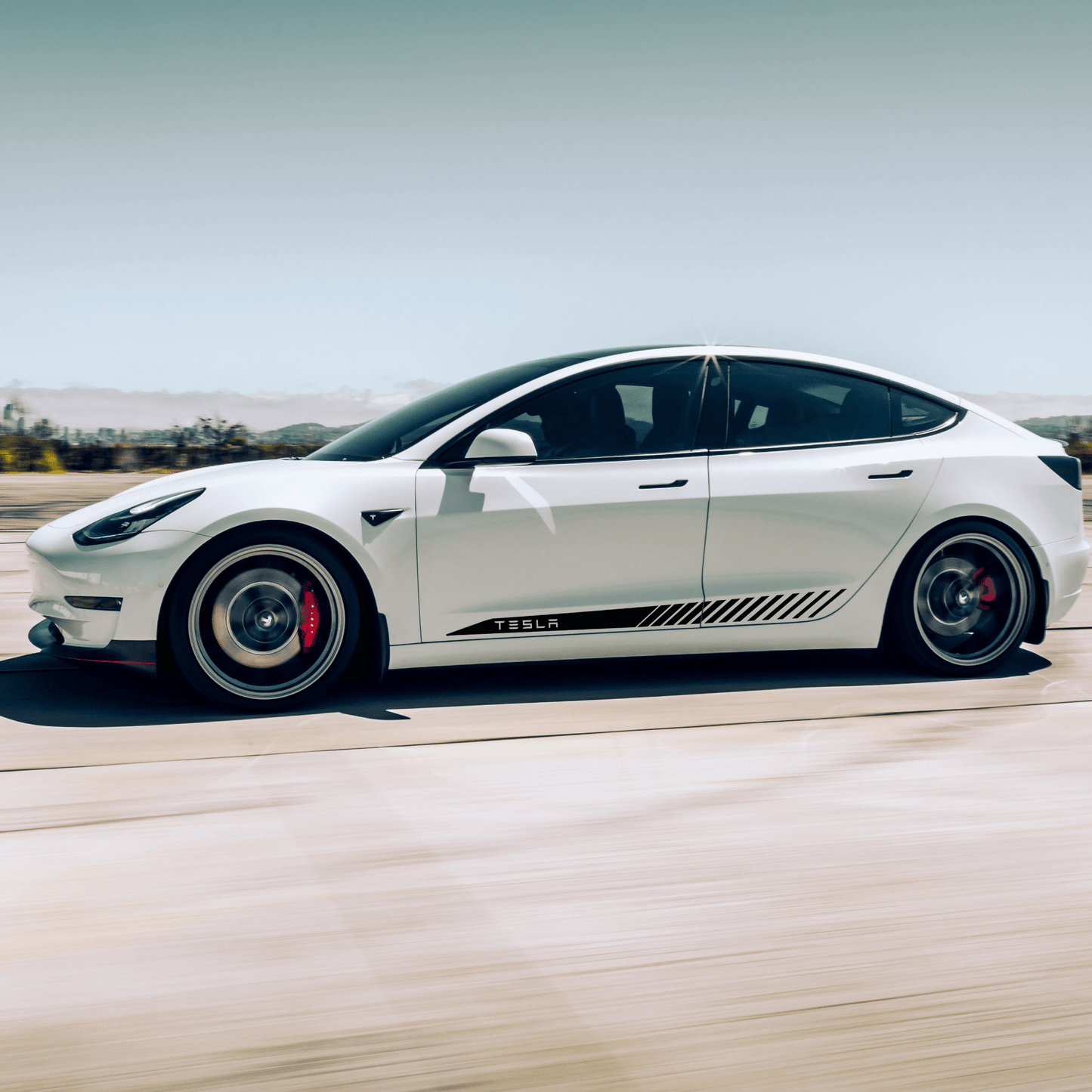 Tesla Racing Stripes Decal Sticker. #6795