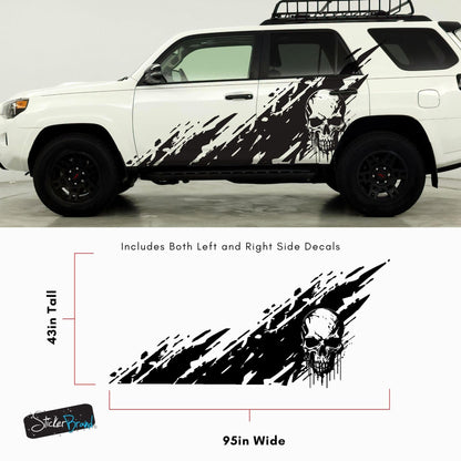 Skull Mud Splash Truck Graphic Decal. #6812