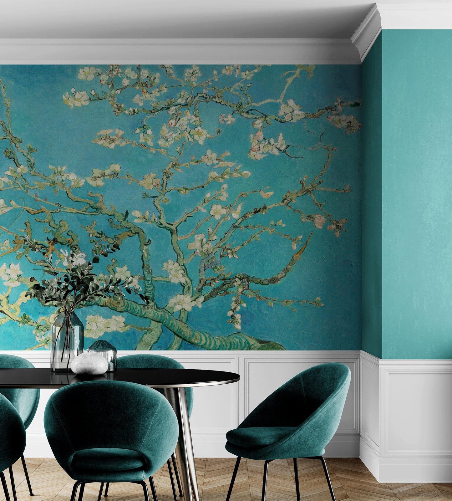 Van Gogh Almond Blossom Painting Wallpaper Mural. #IQ-1261-A