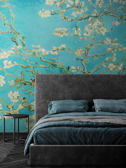 Van Gogh Almond Blossom Painting Wallpaper Mural. #IQ-1261-A