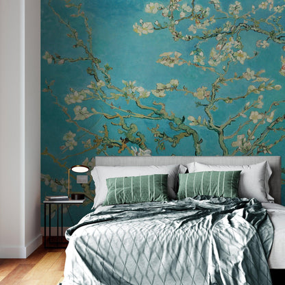 Van Gogh Almond Blossom Painting Wallpaper Mural. #IQ-1261-A