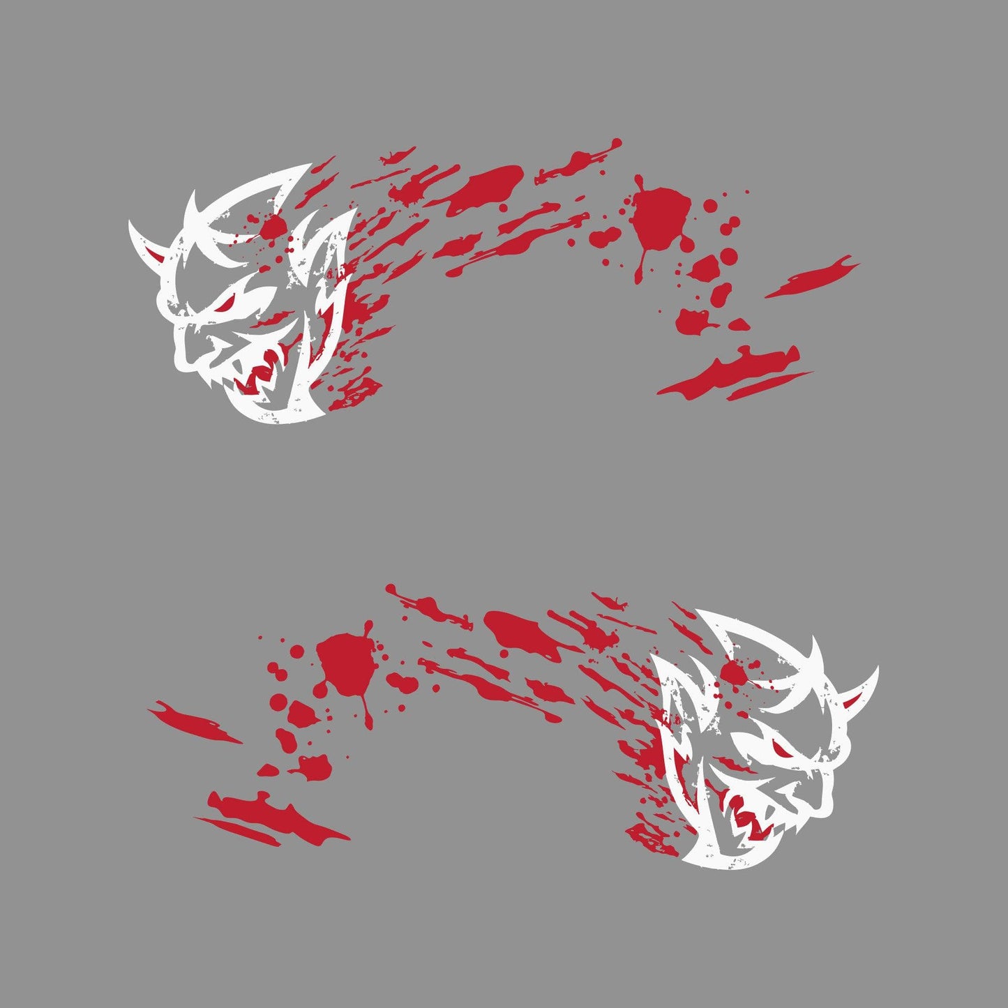 Demon Decal Sticker for Dodge Challenger SRT. Blood Splatter Car Decal. #6994