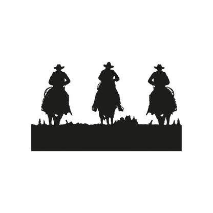 Cowboys Riding into Sunset Wall Decal Sticker. #OS_AA431