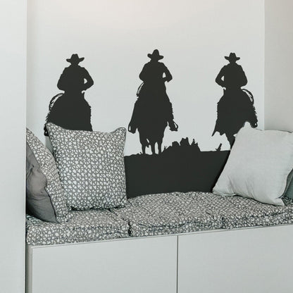 Cowboys Riding into Sunset Wall Decal Sticker. #OS_AA431