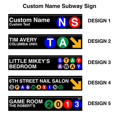 Custom Subway Sign Wall Sticker. Custom Name/Text. #7007