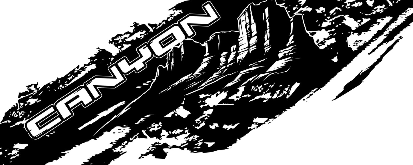 GMC Canyon Truck Mud Splash Vinyl Car Graphic Sticker. Set of 2. #7050