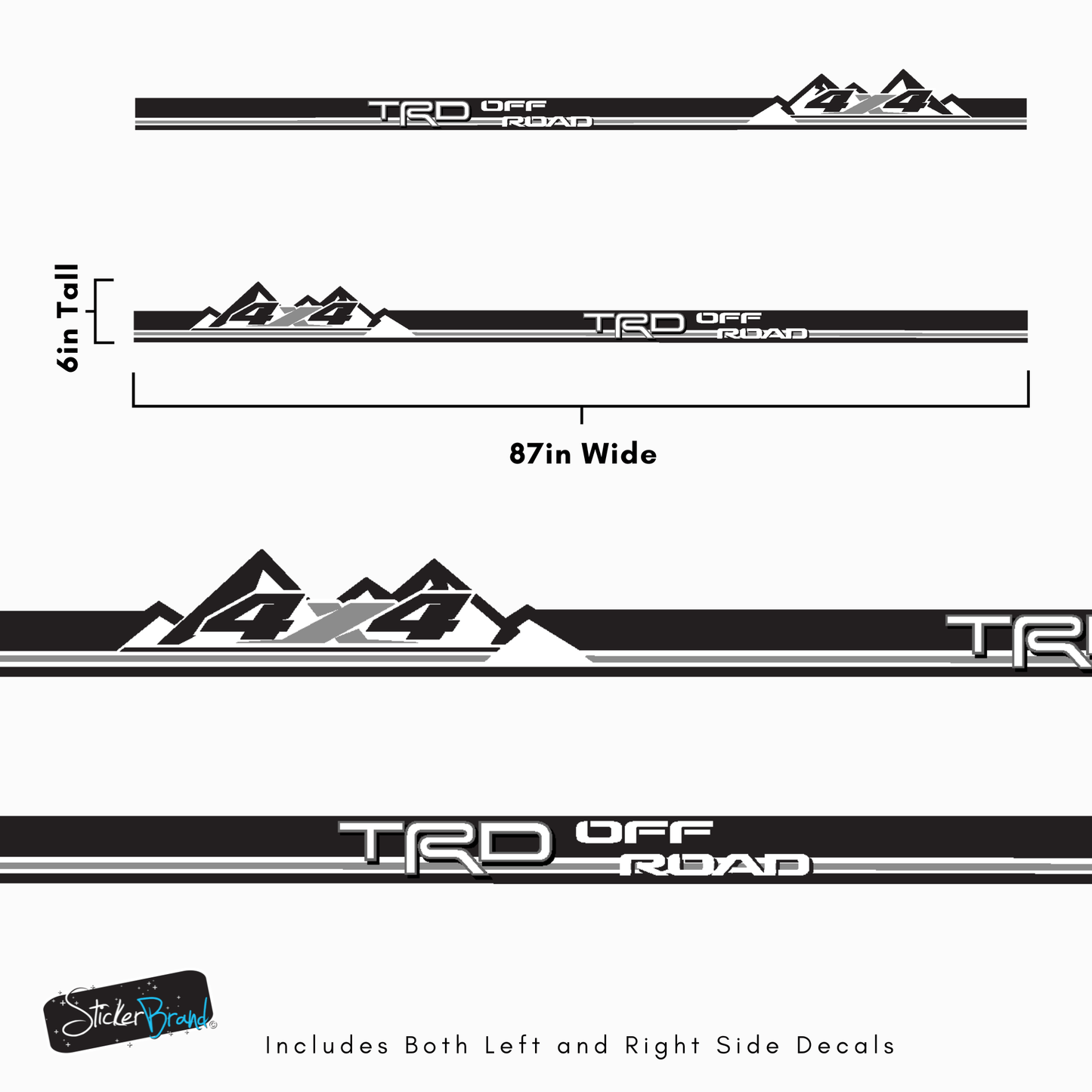 TRD Tacoma Side Rocker Panel Decal. #6790