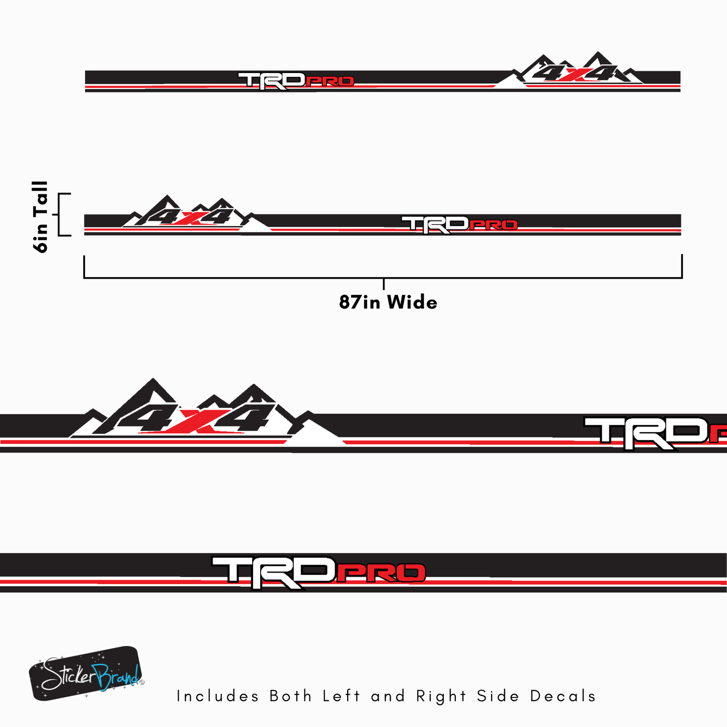 TRD Tacoma Side Rocker Panel Decal. #6790