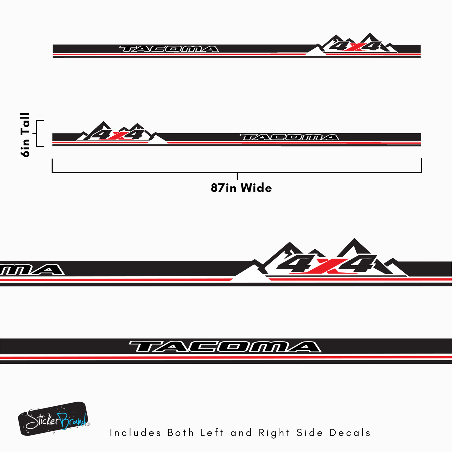 TRD Tacoma Side Rocker Panel Decal. #6790
