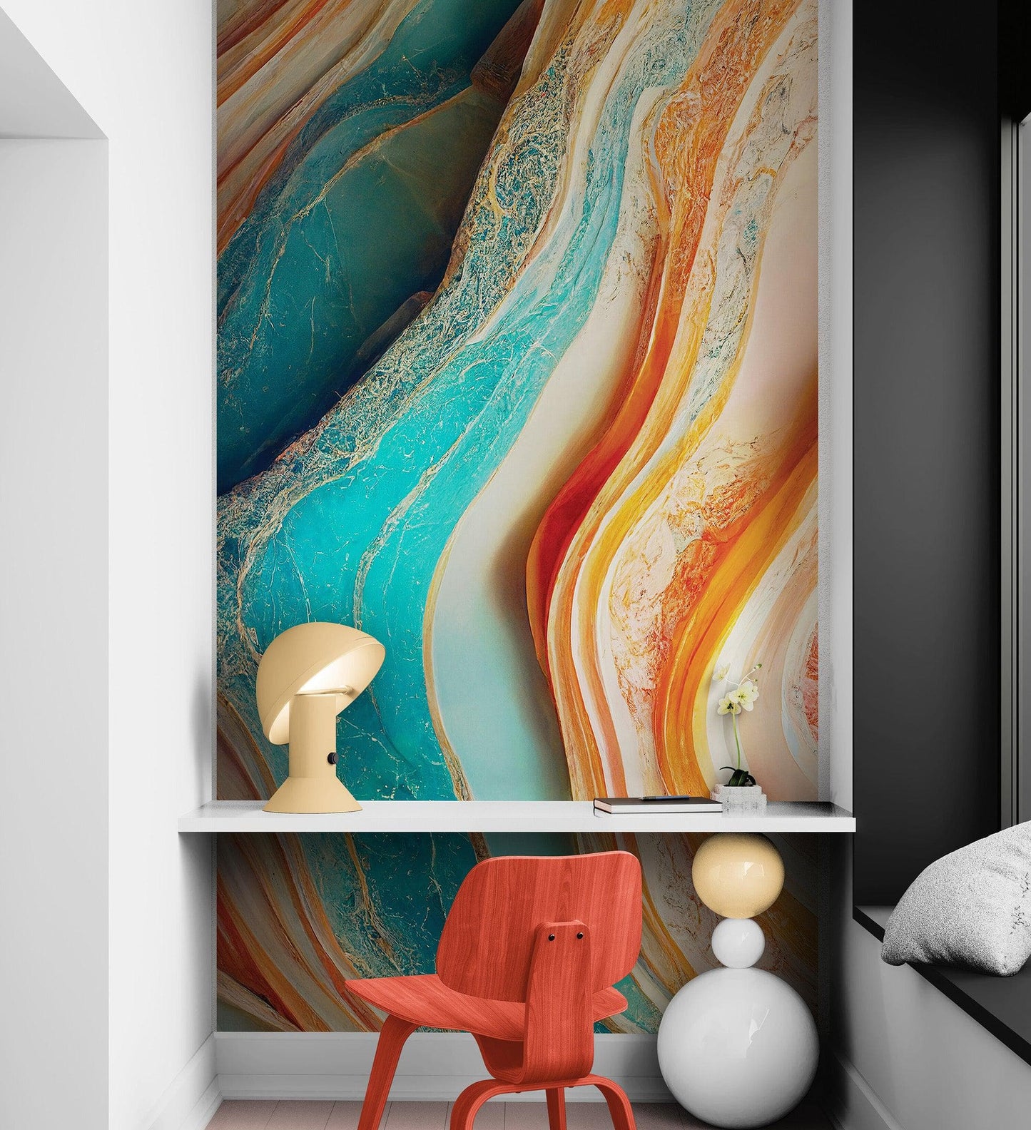 Colorful Marble Slate Wallpaper Mural. #6737