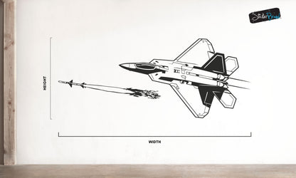 F-22 Raptor Fighter Jet Wall Decal. #7038