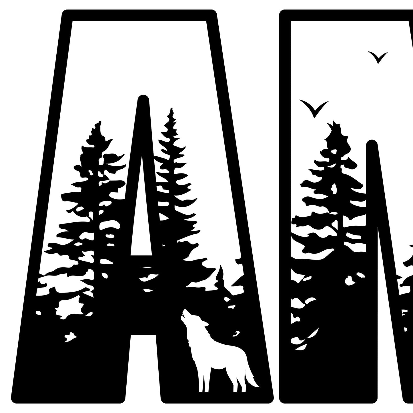 Personalized Woodland Name Wall Decal Sticker – Custom Nature-Inspired Decor. #6643