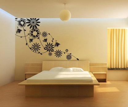 Spring Time Flower Floral Vine Wall Decal Sticker. #1021