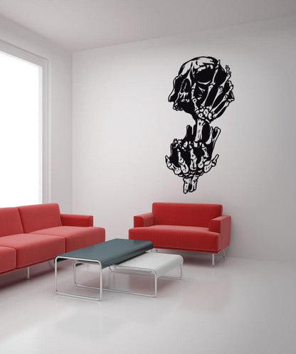 Skull and Hands Vinyl Wall Decal Sticker. #1032