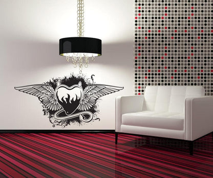 Vinyl Wall Decal Sticker Devil Heart #1046