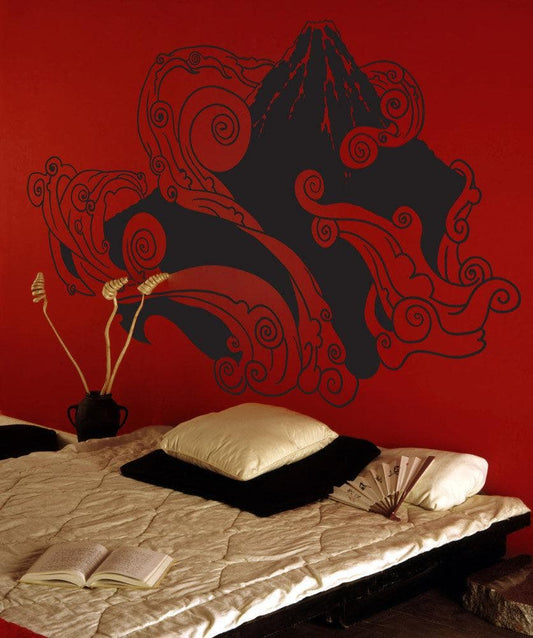 Japanese Mountain Artistic Wall Decal. #1059