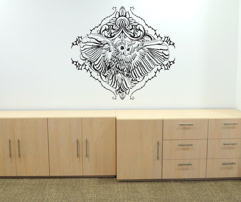 Vinyl Wall Decal Sticker Owl Pattern #1070