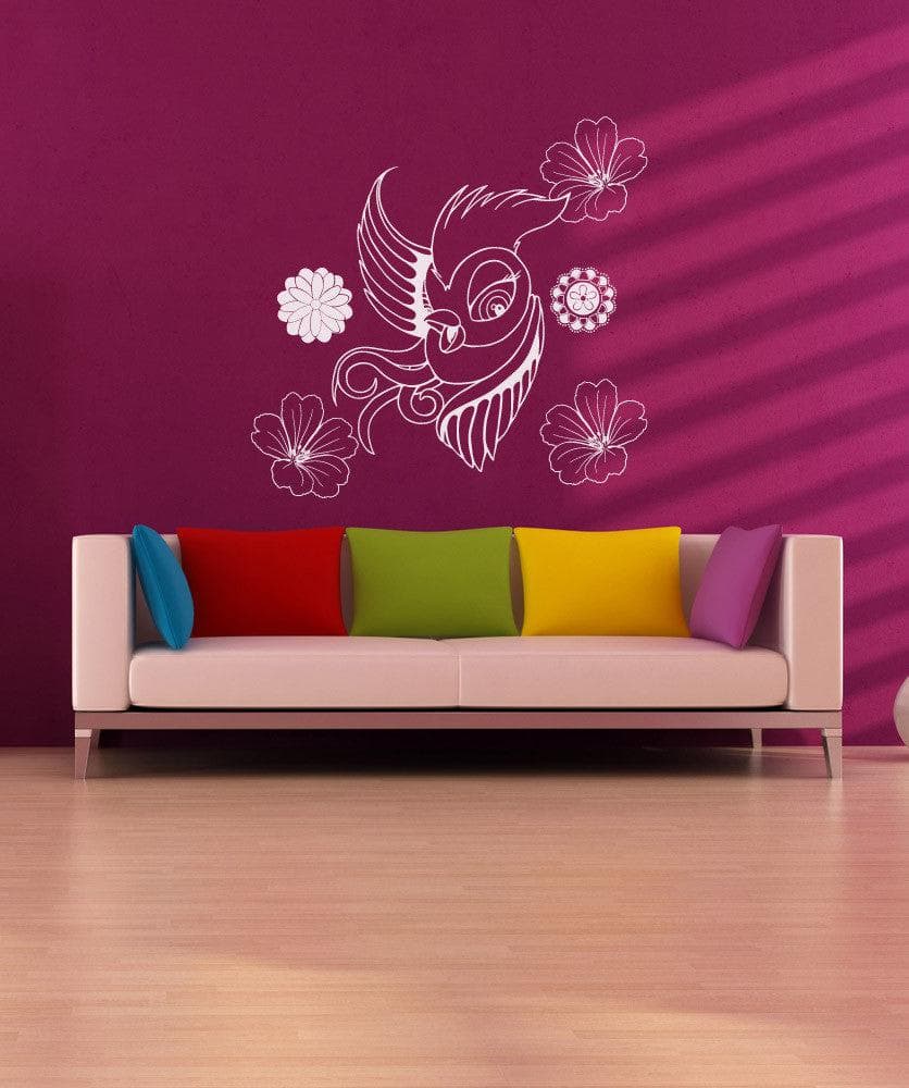 Vinyl Wall Decal Sticker Feminine Bird #1071