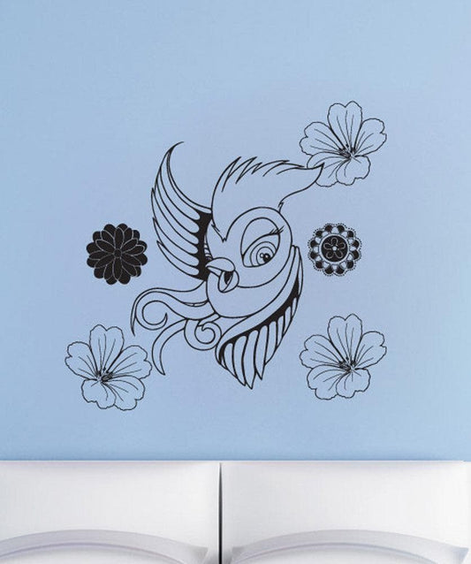 Vinyl Wall Decal Sticker Feminine Bird #1071