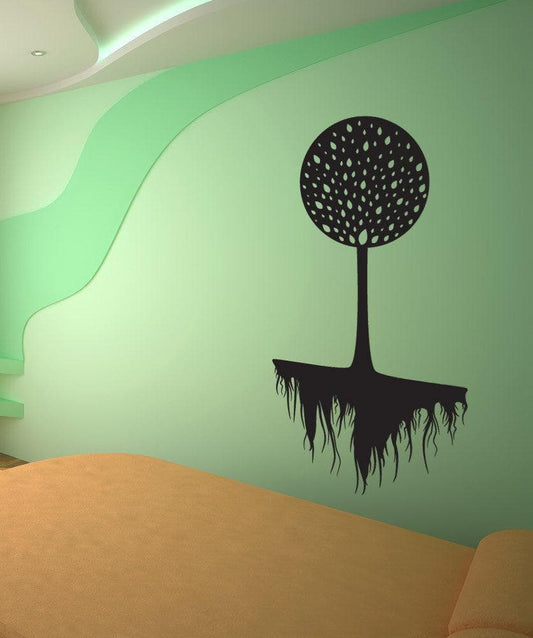 Vinyl Wall Decal Sticker Circle Root Tree #1076