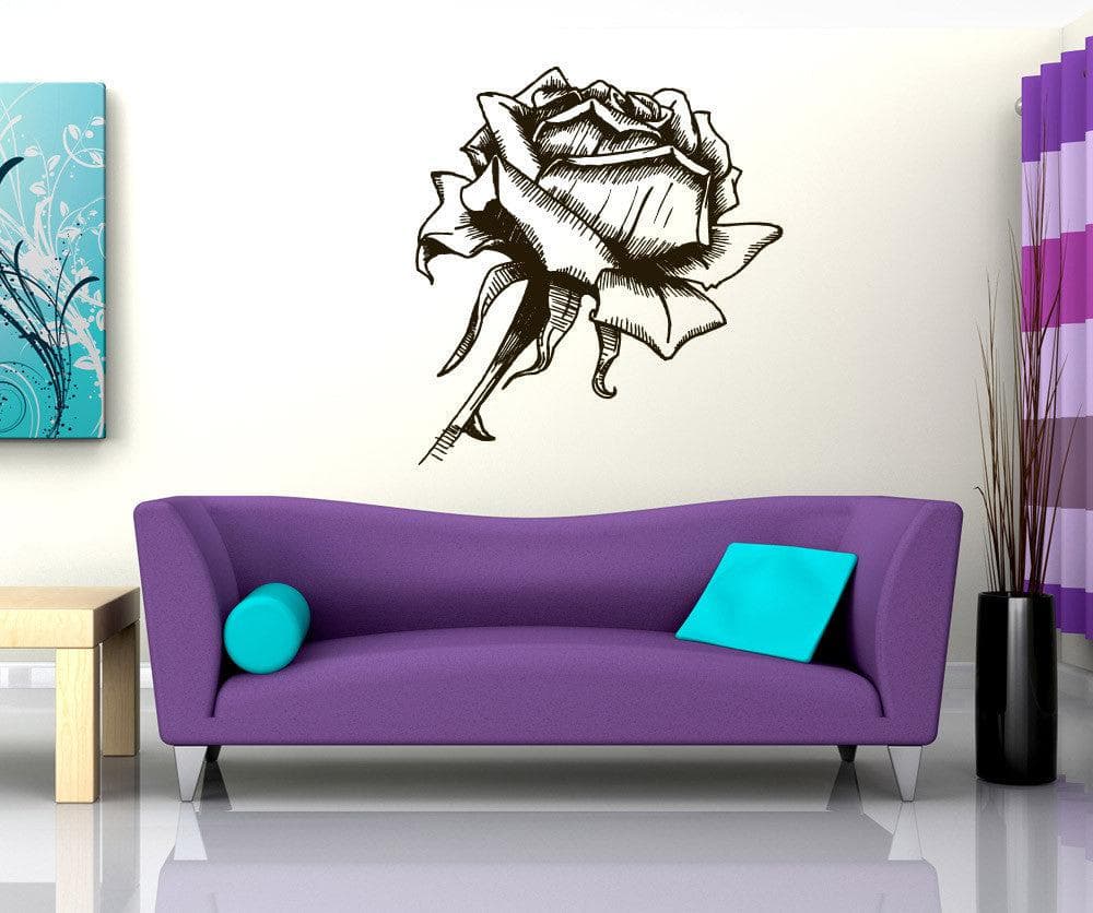 Vinyl Wall Decal Sticker Rose #1077