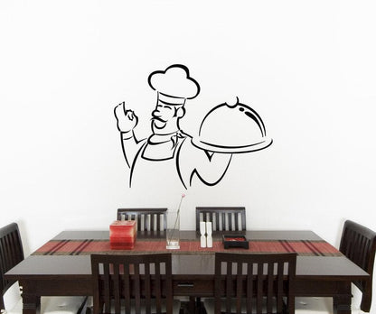 Vinyl Wall Decal Sticker Chef Outline #1088