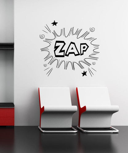 Vinyl Wall Decal Sticker Cartoon Zap #1097