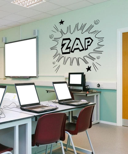 Vinyl Wall Decal Sticker Cartoon Zap #1097