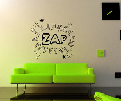 Vinyl Wall Decal Sticker Cartoon Zap #1097