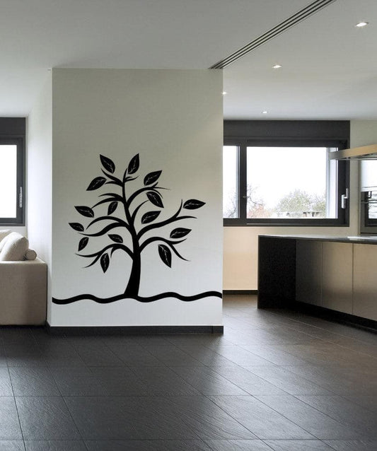 Vinyl Wall Decal Sticker Small Tree With Big Leaves #1106