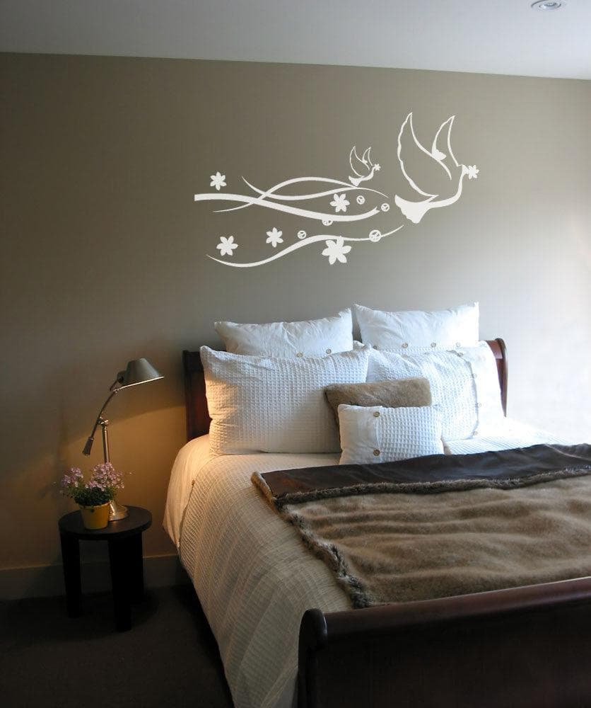 Vinyl Wall Decal Sticker Peace Doves #1116